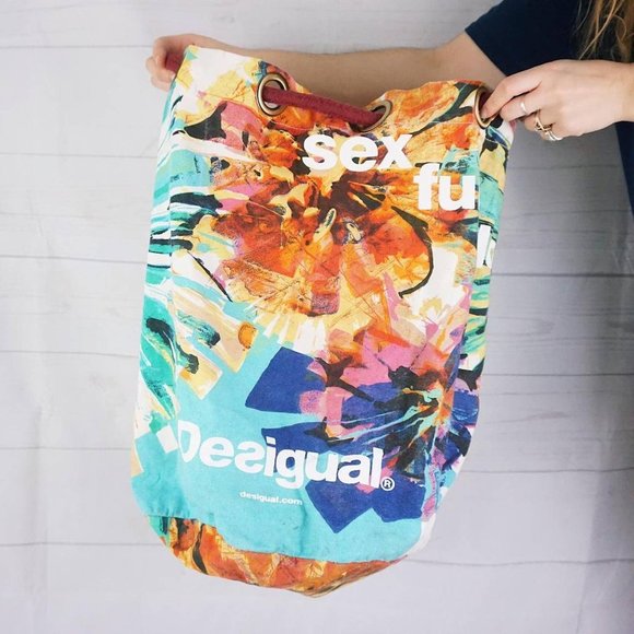 🍓Y2K DESIGUAL CANVAS SHOULDER BAG🍓 - Picture 4 of 4